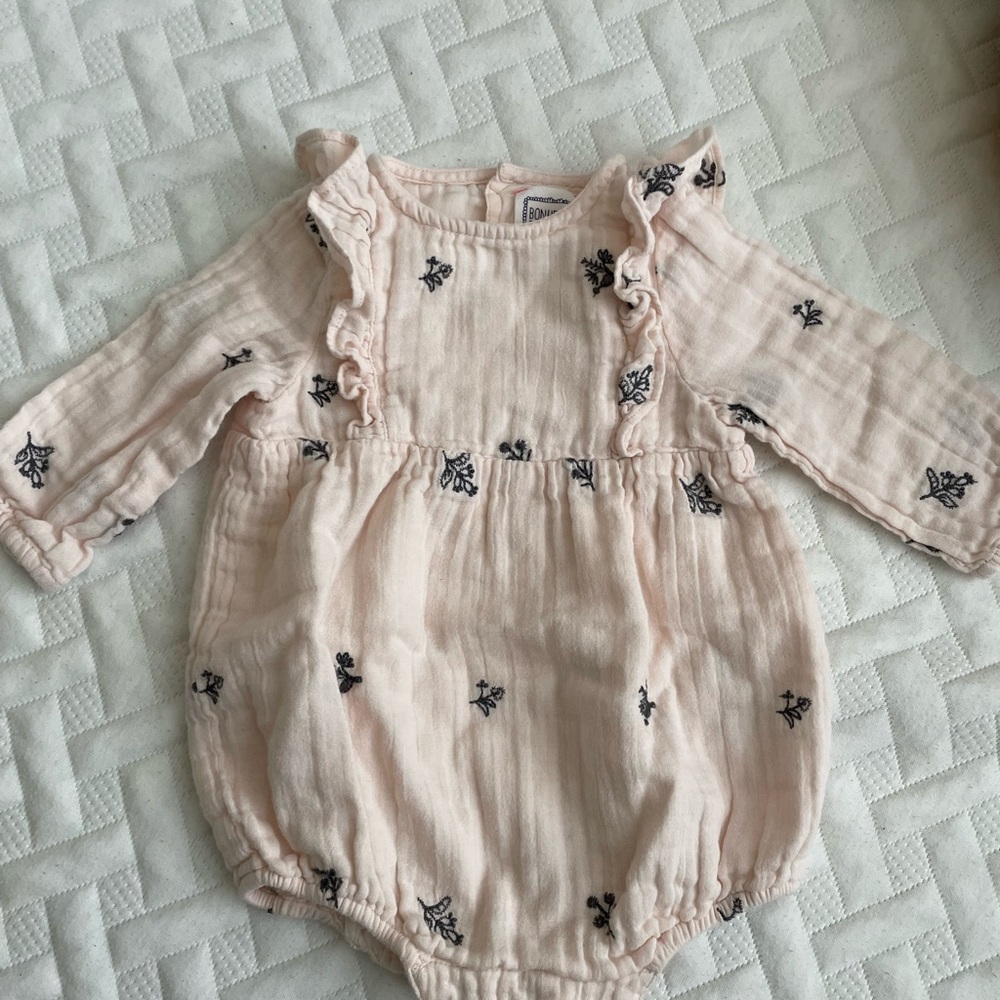 Pink Floral Kids Bodysuit